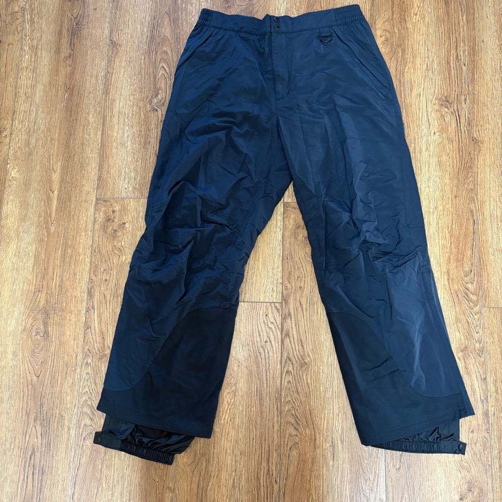 LL Bean Black Snow Pants Mens L  Nylon Winter Ski Pants 0AAW8 Gorpcore‎ hiking